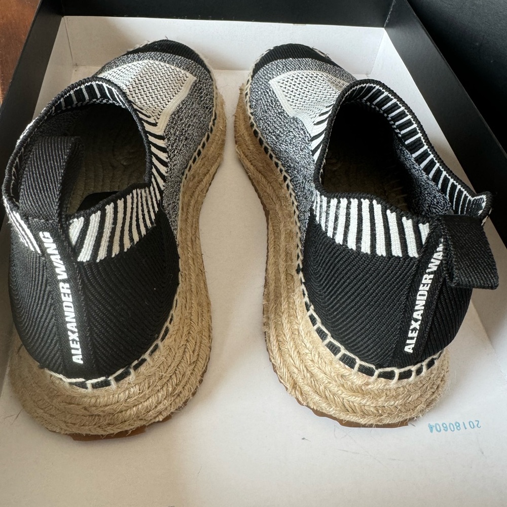 Alexander wang great no lace sneaker on canvas platform size 37
